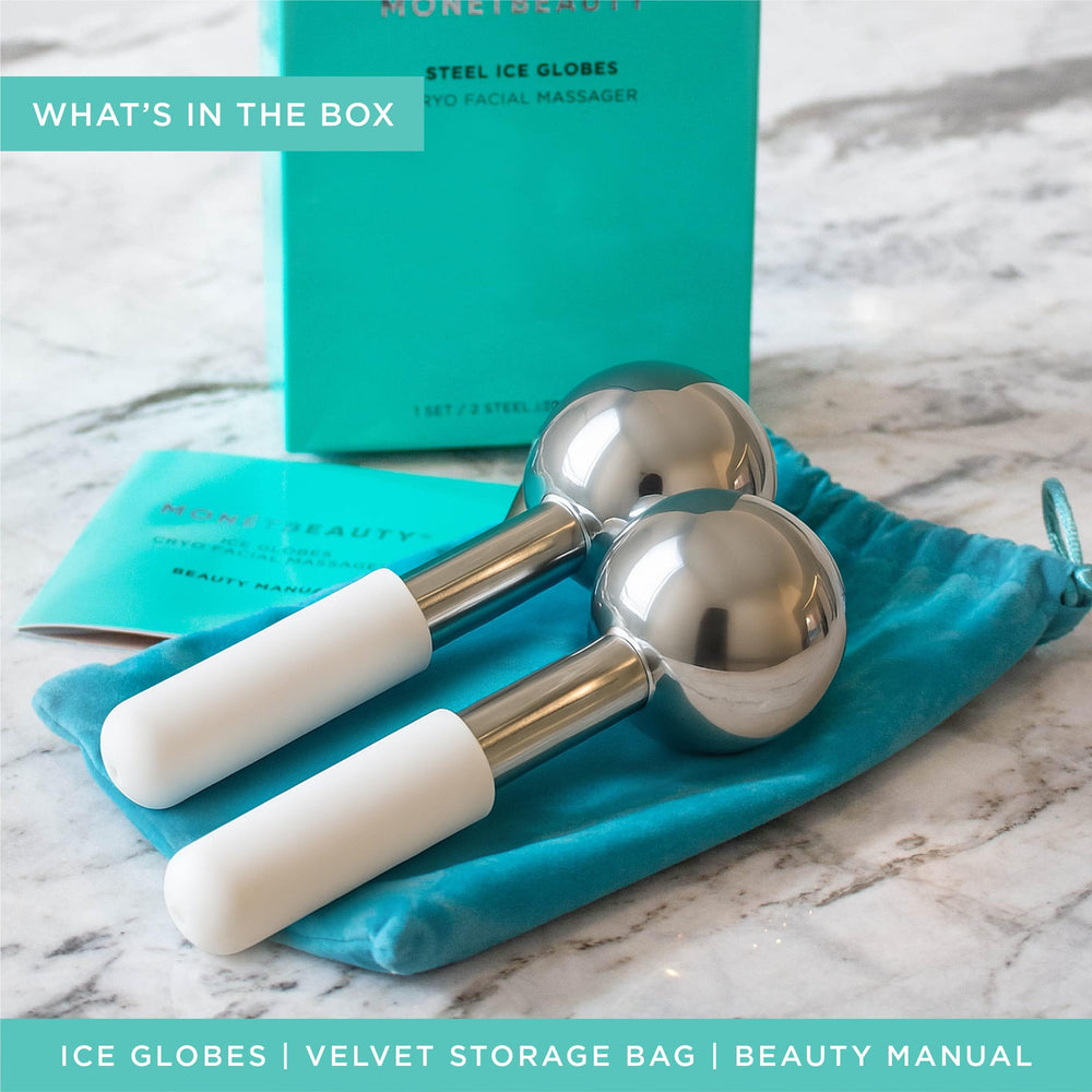 MonétBeauty ice globes silver cryo facial benefits for radiant complexion