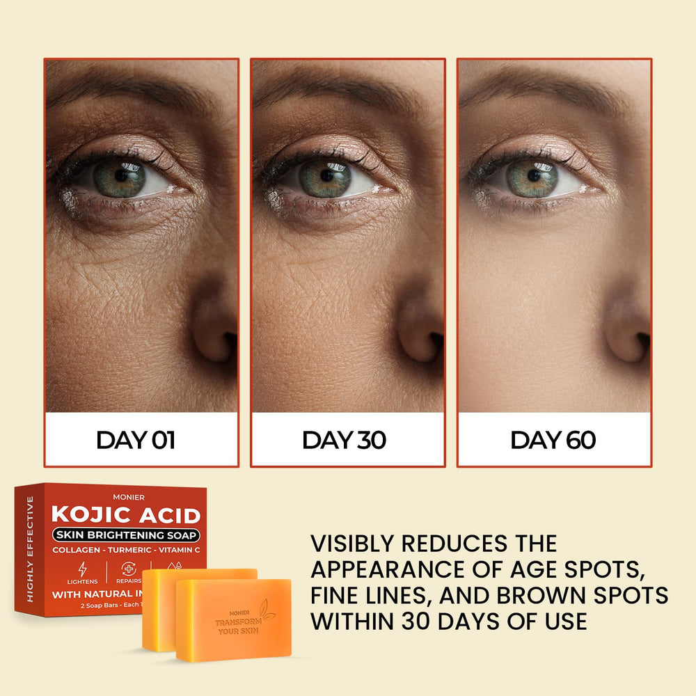 MONIER Kojic Acid Soap lather closeup for gentle cleansing and even tone.