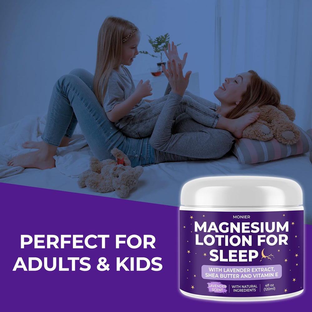 MONIER Magnesium Lotion for Sleep uses natural ingredients for family-friendly care.