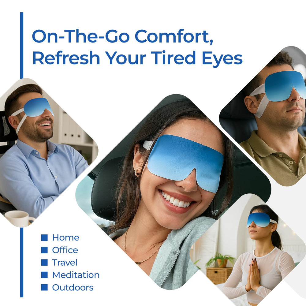 MONIER steam eye mask fabric close-up shows soft cotton for gentle skin feel.
