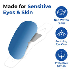 MONIER steam eye mask worn on face delivers spa-like comfort for relaxation.