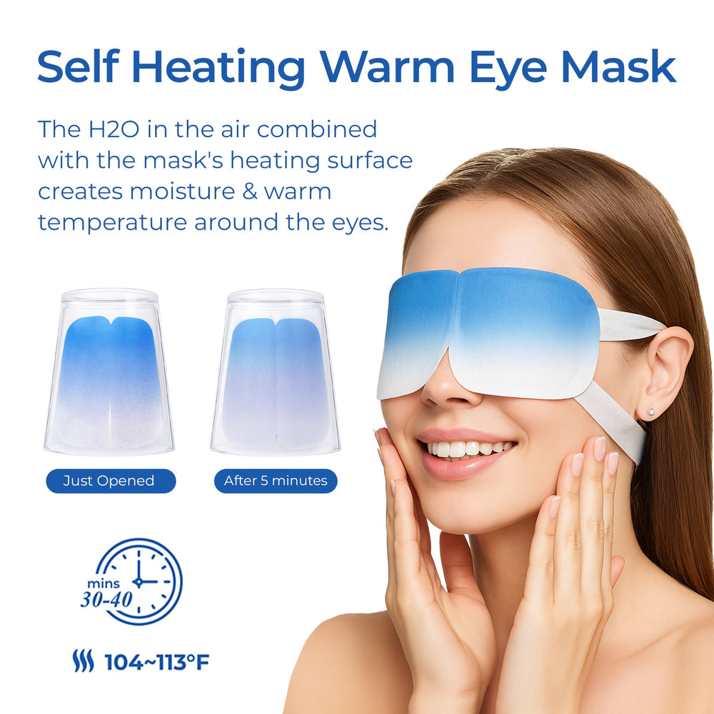 MONIER steam eye mask travel-ready packaging fits in a pocket for on-the-go use.