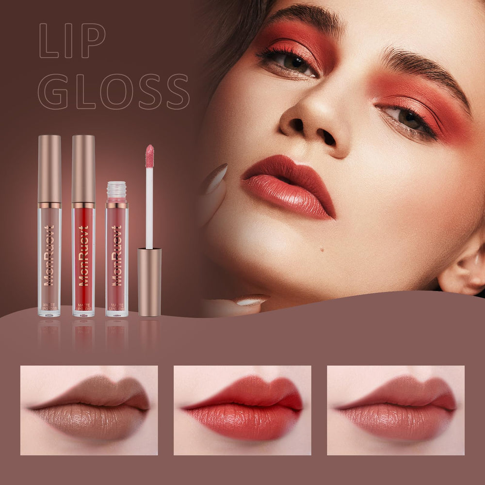 MONRUEVT lipgloss-3-pack offers hydrating glosses for glossy lips and color variation.