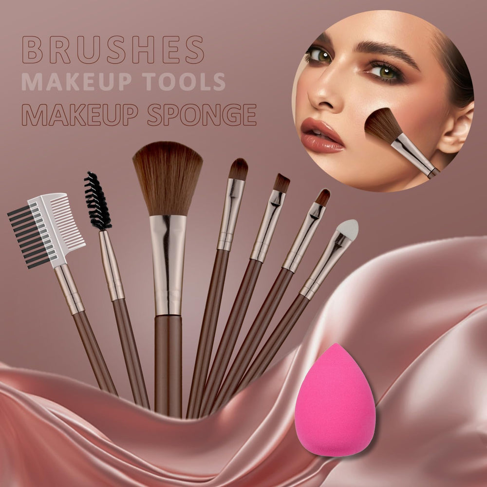 MONRUEVT makeup-brush-sponges set delivers soft application and blendability on the go.