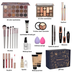 MONRUEVT makeup kit foundation and concealer set provides smooth coverage and blending.