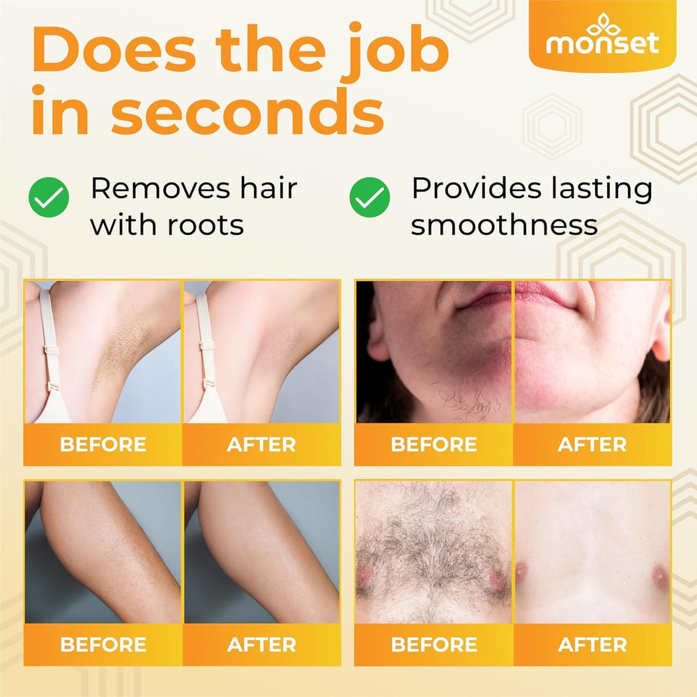 MONSET Wax Strips finish oil wipes designed for soothing aftercare and lasting smoothness.