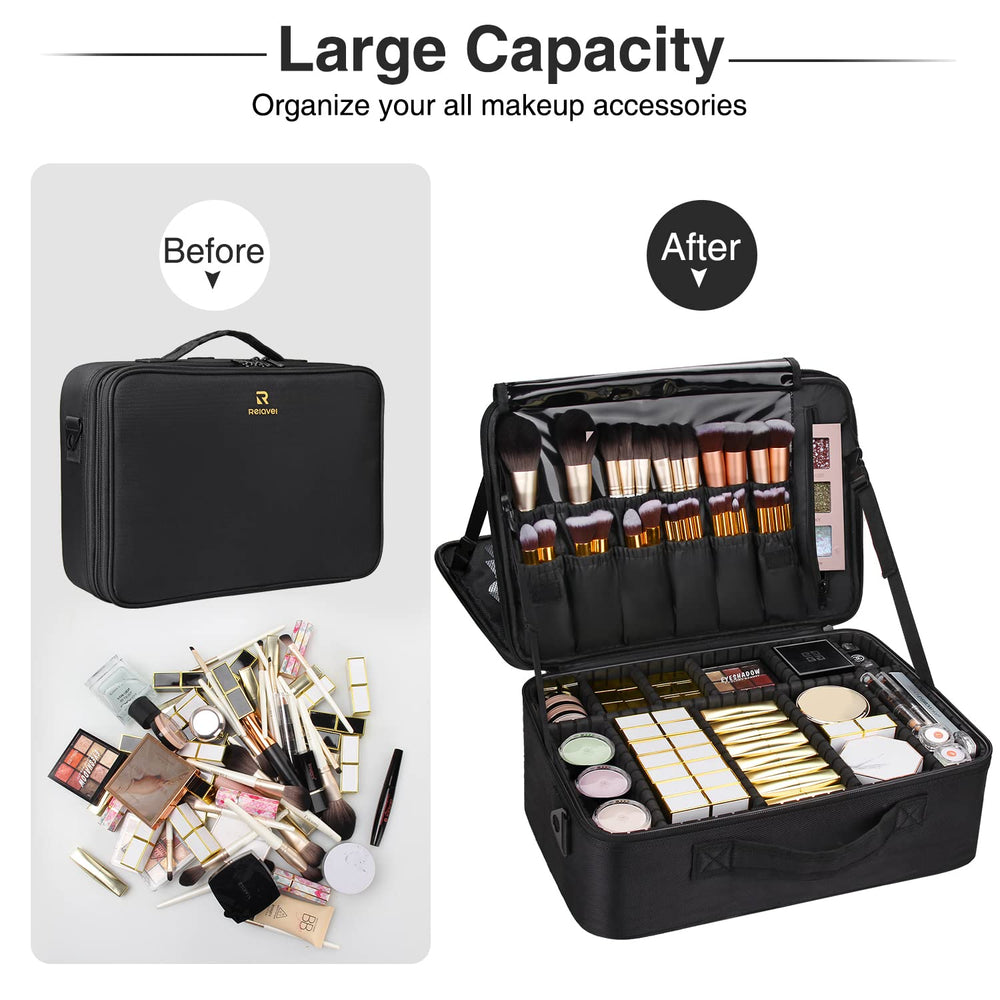 MONSTINA hair tools and cosmetics fit in a versatile travel ready organizer