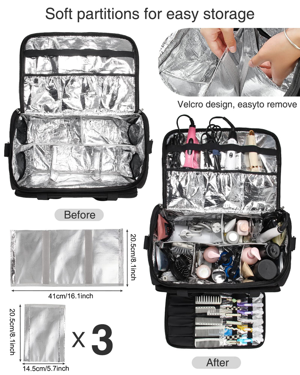 MONSTINA bag trolley-compatible back panel eases airport transitions