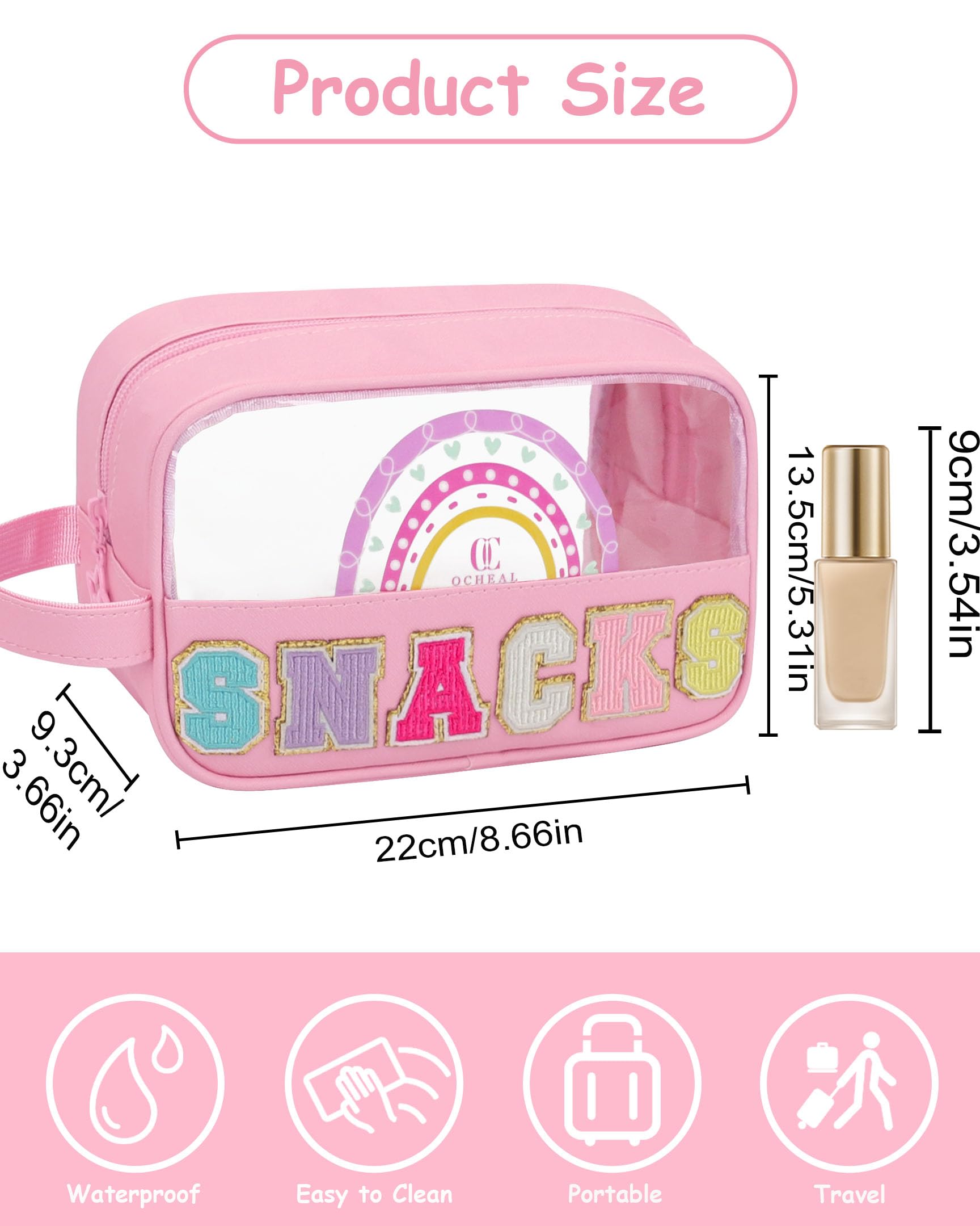 MONSTINA snack bag PU leather close-up shows premium materials and smooth zipper pull.