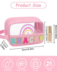 MONSTINA snack bag PU leather close-up shows premium materials and smooth zipper pull.