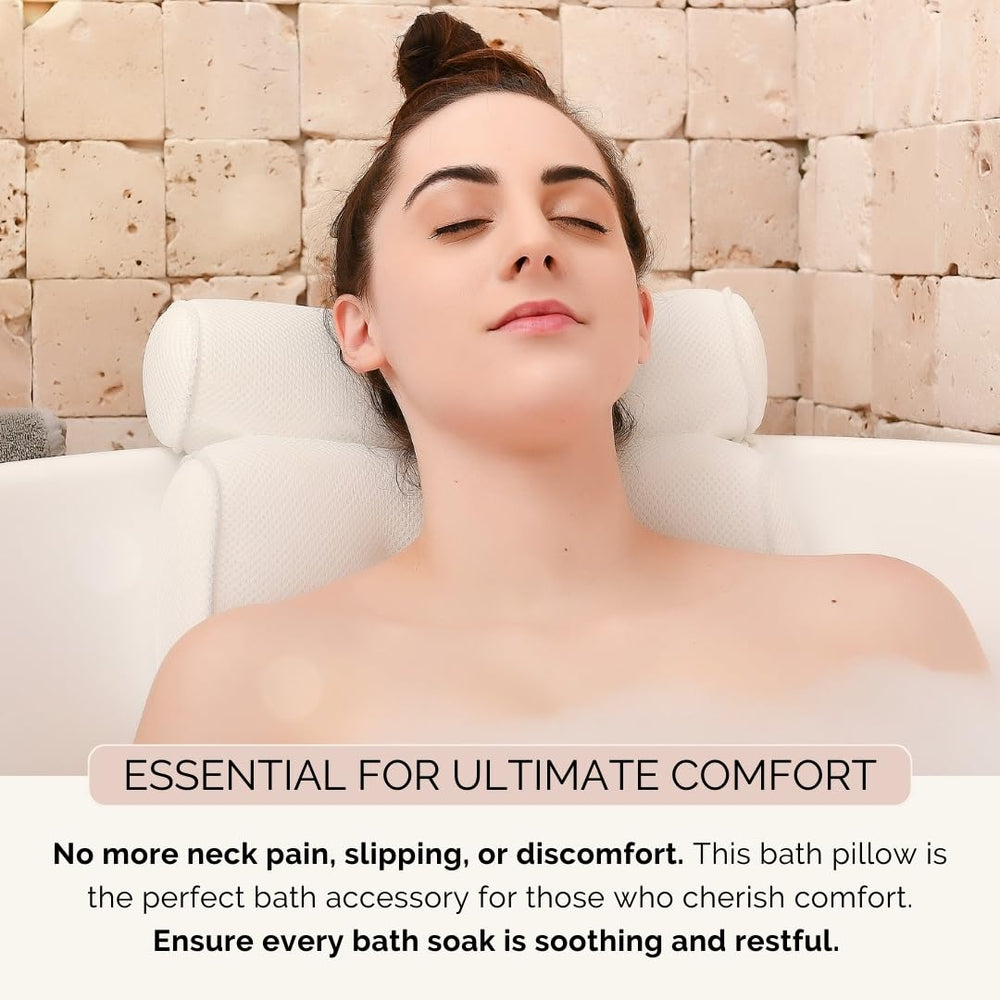 Monsuri bath pillow care easy-clean design for quick maintenance