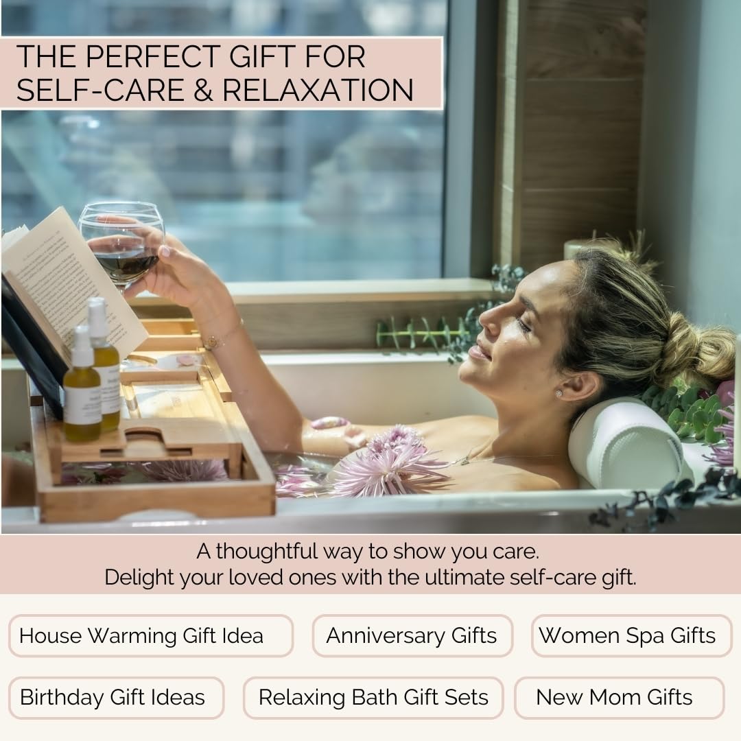 Monsuri bath pillow gift set ideal for spa-loving women