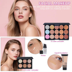 Moobirlet Travel Makeup Kit brushes set for precise makeup application.