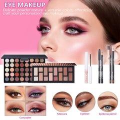 Moobirlet Travel Makeup Kit foundation and concealer for a balanced base.