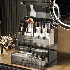 MOOCHI professional makeup organizer drawer-depth with varied compartments.