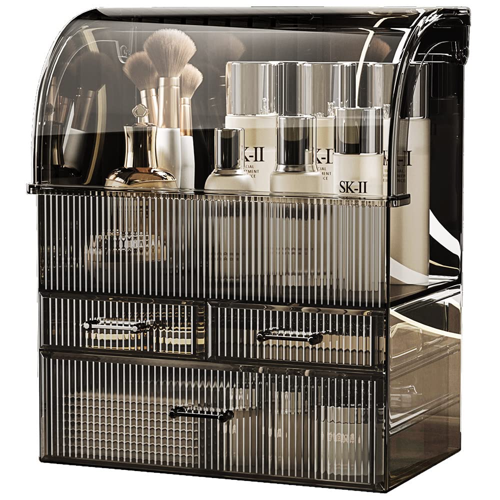 MOOCHI professional makeup organizer front drawers for daily cosmetics and easy access.