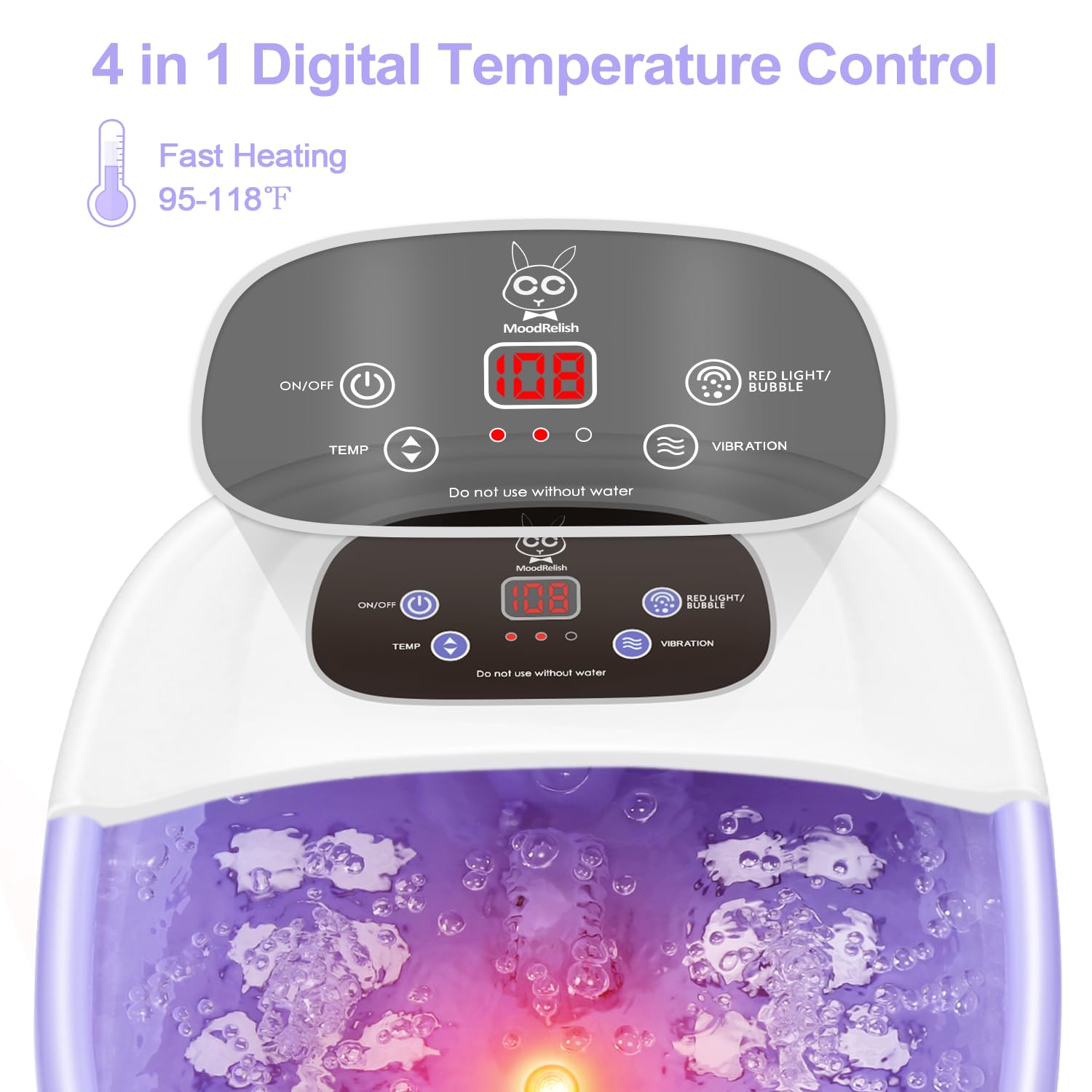 MoodRelish foot spa vibration-massage highlights targeted relief
