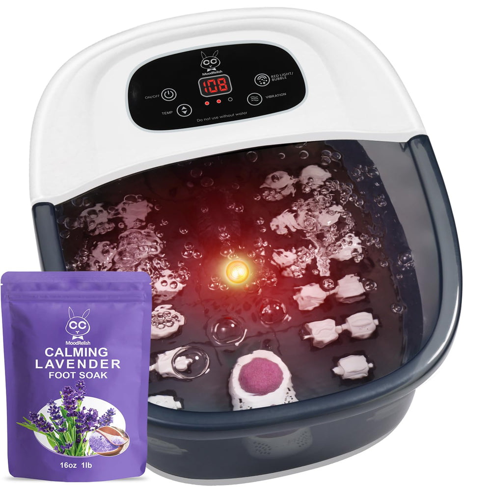 MoodRelish lavender soak with Epsom salt hydrates skin and refreshes feet.