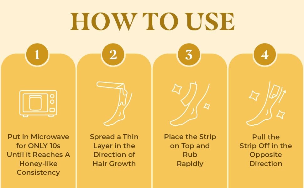 MOOM wax-soft texture scoop image demonstrates smooth hair-free results.