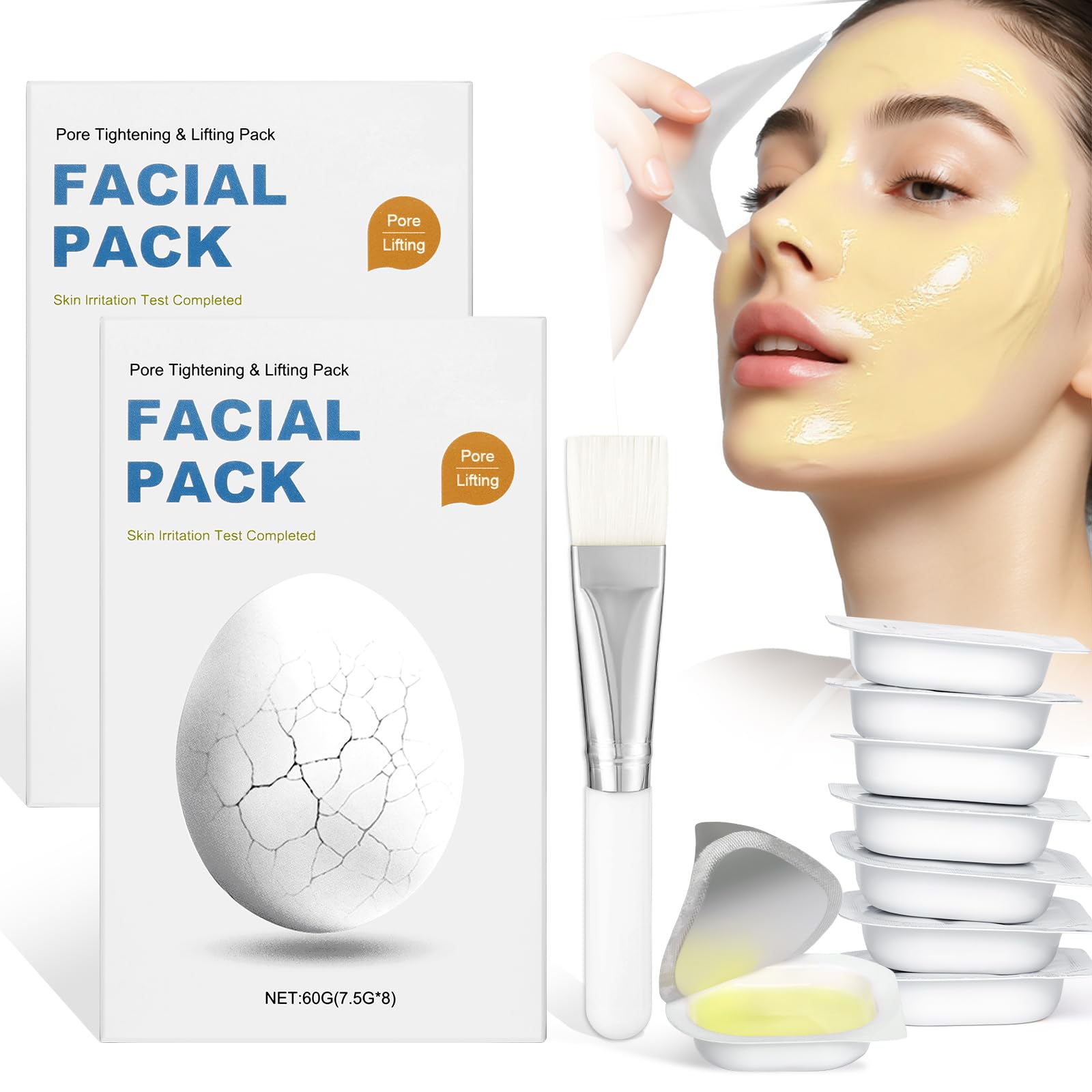 MOOMARTO Zombie Mask glow result on skin after use suggests refreshed look.