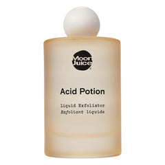 Moon Juice Acid Potion bottle pour shows liquid exfoliant ready for gentle use