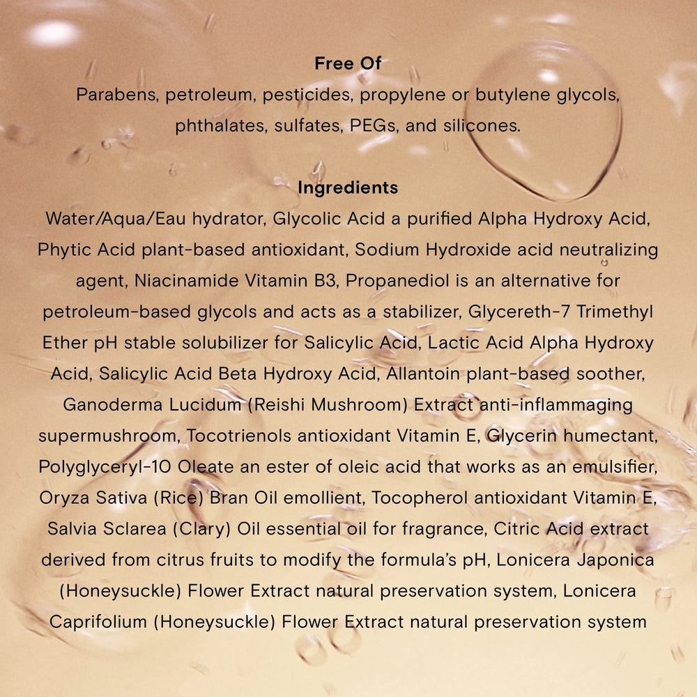 Moon Juice Acid Potion application demonstrates a quick exfoliation step for refreshed skin