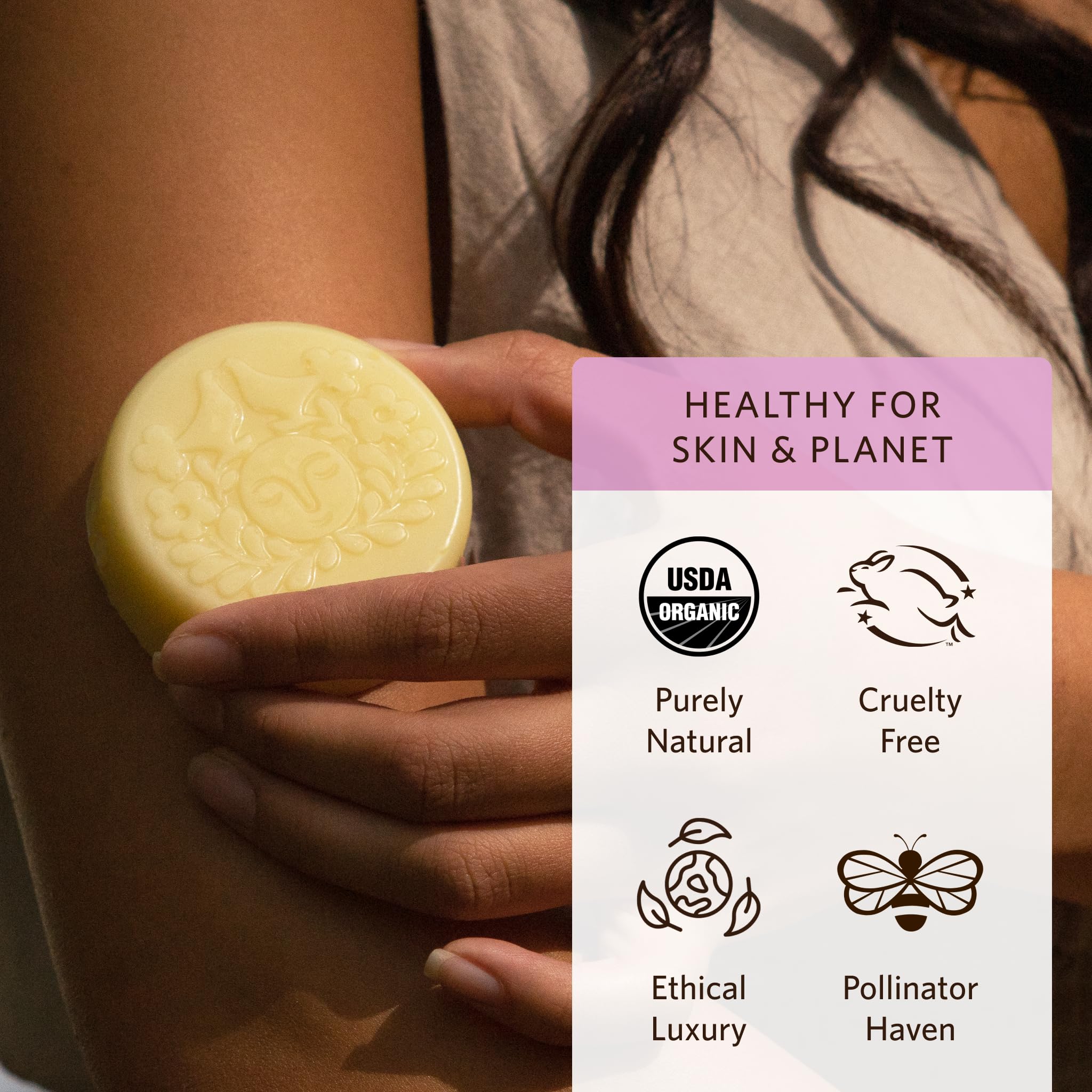 Moon Valley Organics Moon Melt Bar used for full-body care