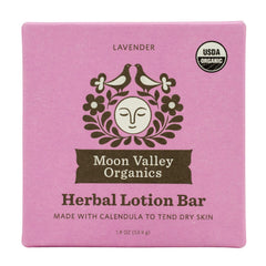 Moon Valley Organics Moon Melt Bar lavender pour showing heat-activated hydration