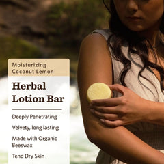 Moon Melt Bar being warmed by hand to melt onto skin for hydration