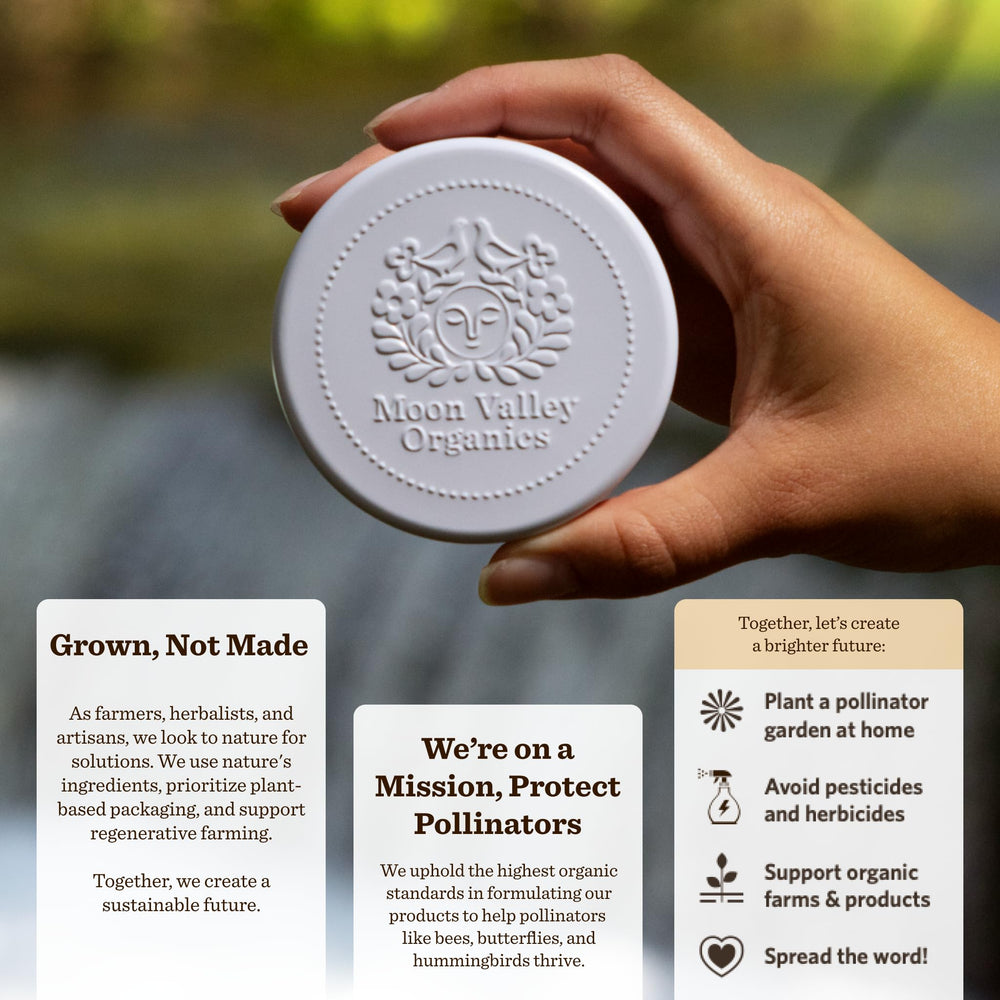 Moon Melt Bar applied to forearm to treat dry skin areas