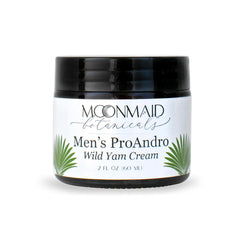 MoonMaid Botanicals ProAndro wild yam cream bottle showing herbal blend for balanced wellness.