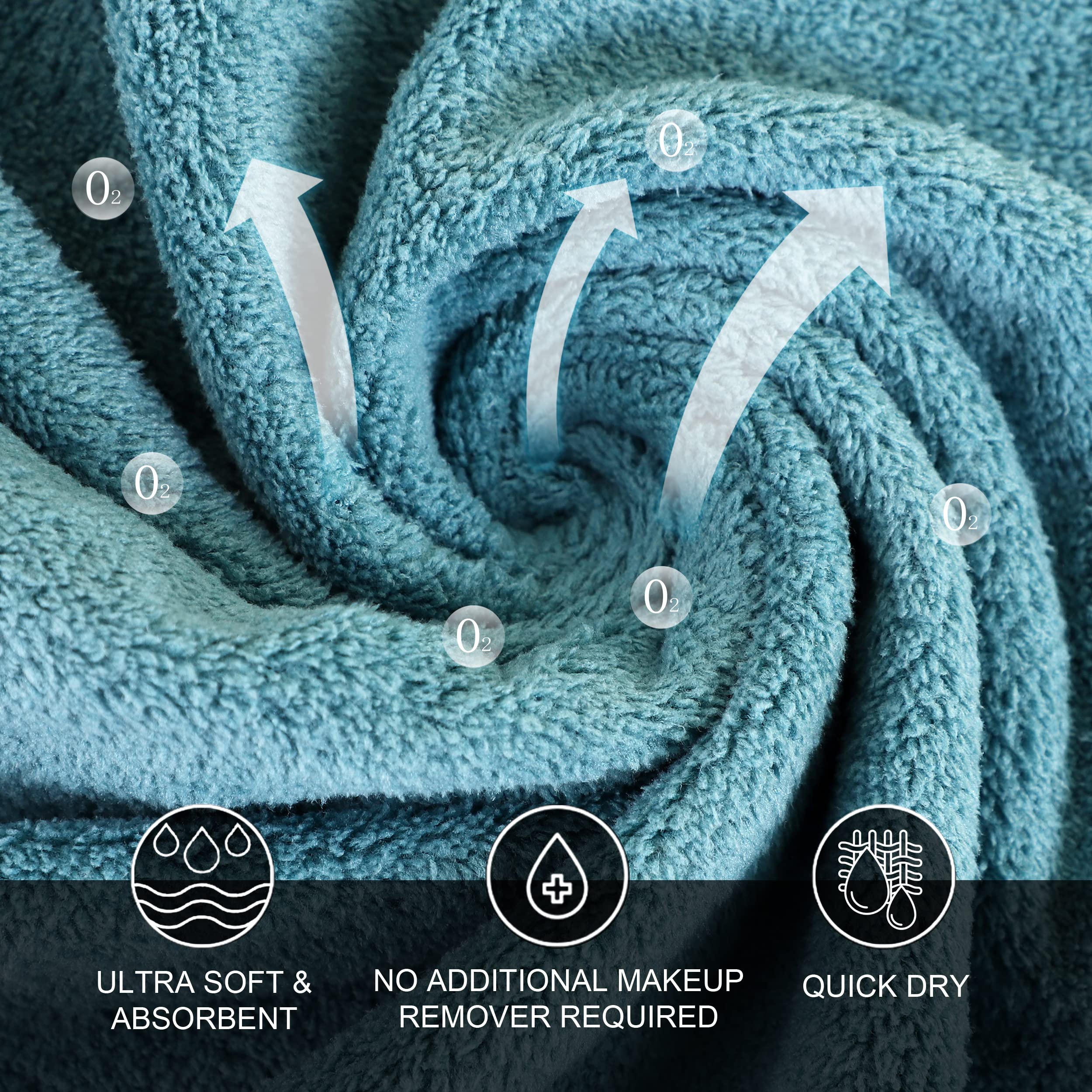 MOONQUEEN microfiber cloths remove makeup smoothly without harsh chemicals