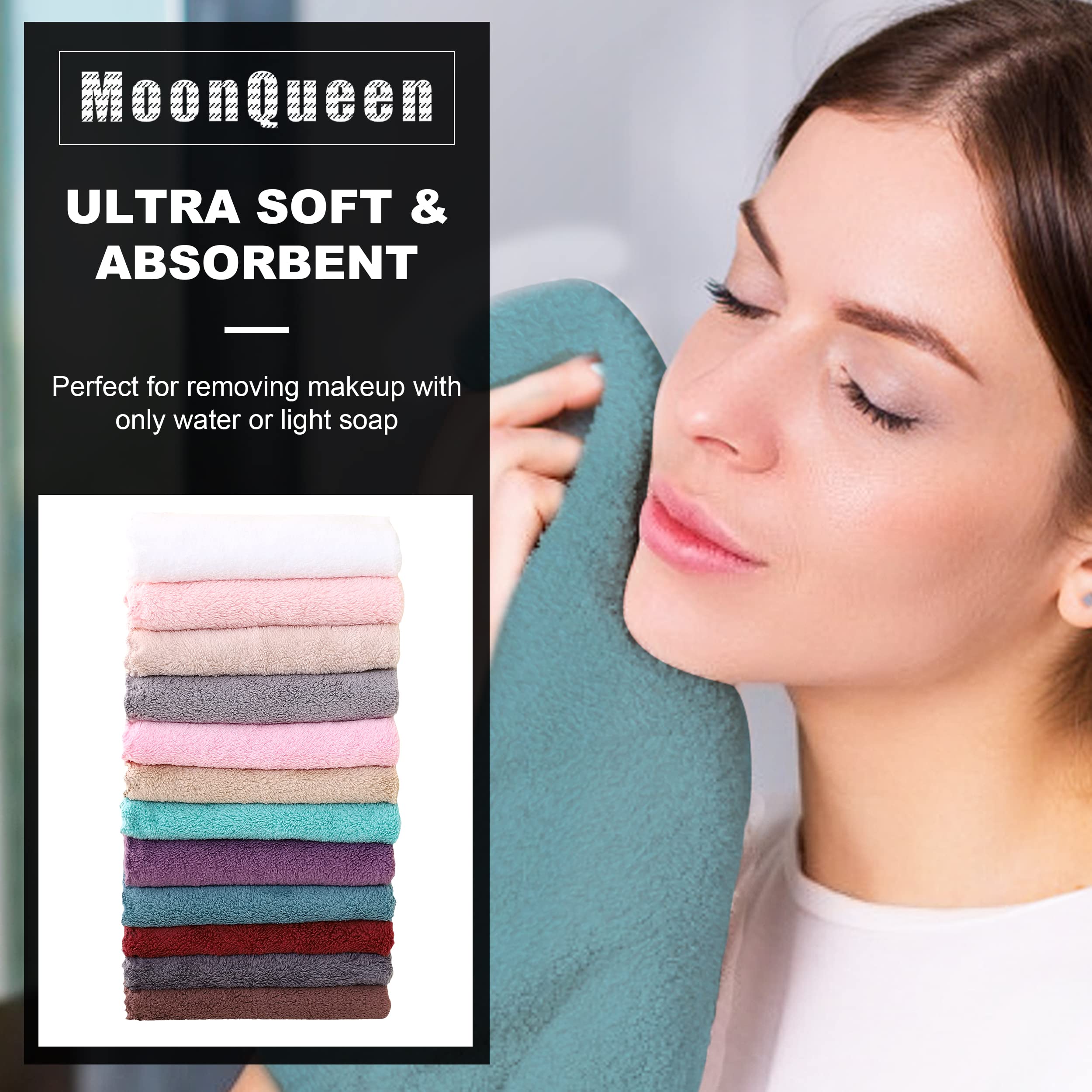 MOONQUEEN soft makeup remover cloths ideal for water-only cleansing