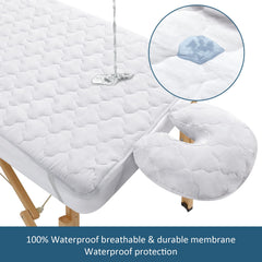 Moonsea face cradle cover focus demonstrates secure fit for comfortable headrest.