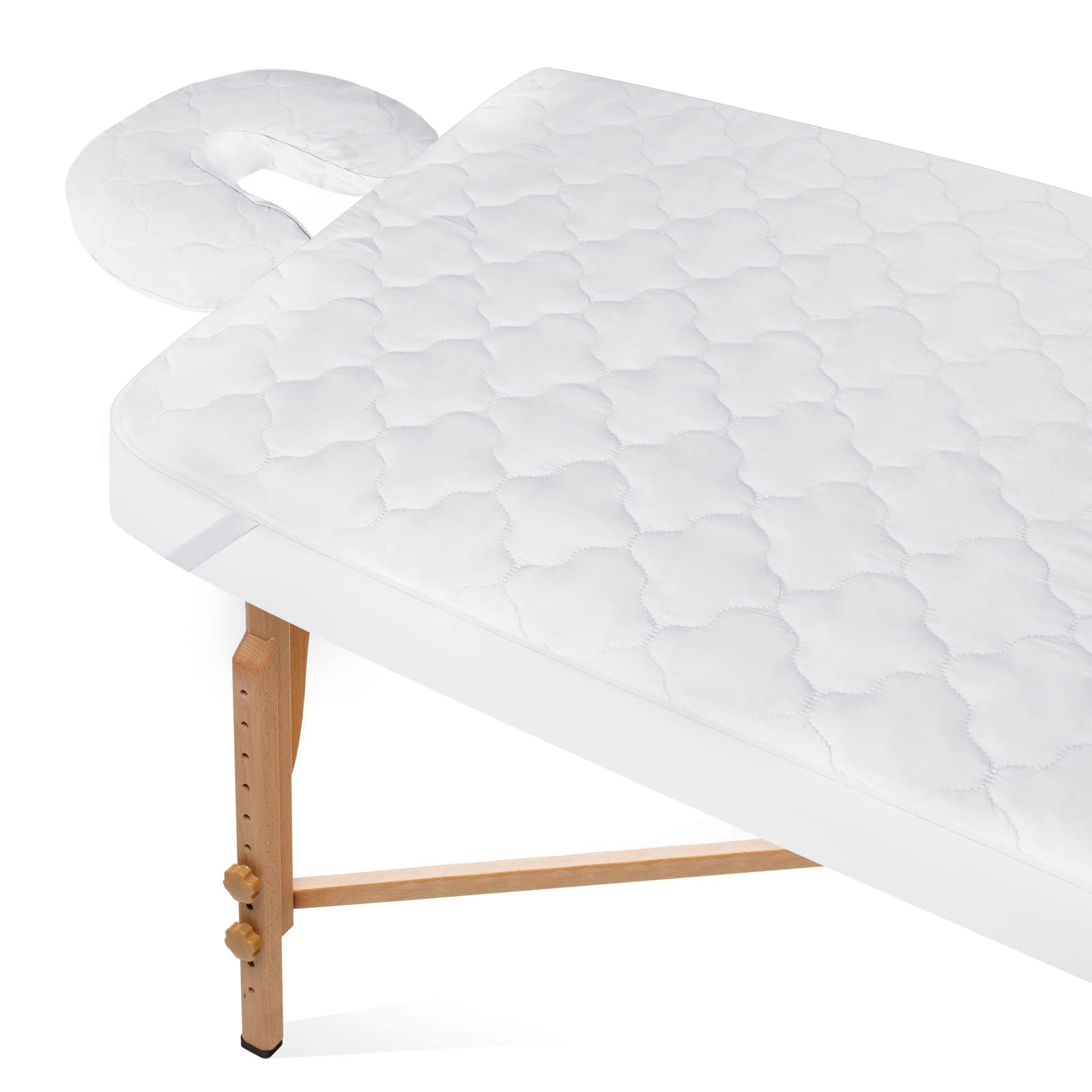 Moonsea massage table sheet set closeup of top fabric offering soft microfiber comfort.