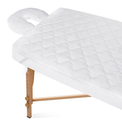 Moonsea massage table sheet set closeup of top fabric offering soft microfiber comfort.