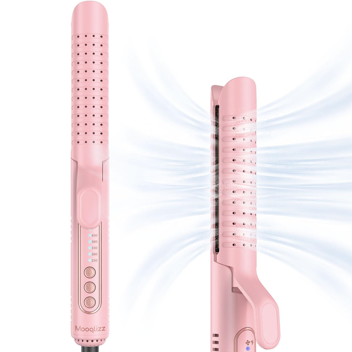 Mooqlizz Airflow Styler 360 cooling vent locks curls quickly and reduces frizz
