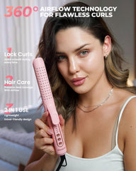 Mooqlizz Airflow Styler ceramic tourmaline plates ensure smooth glide and even heat