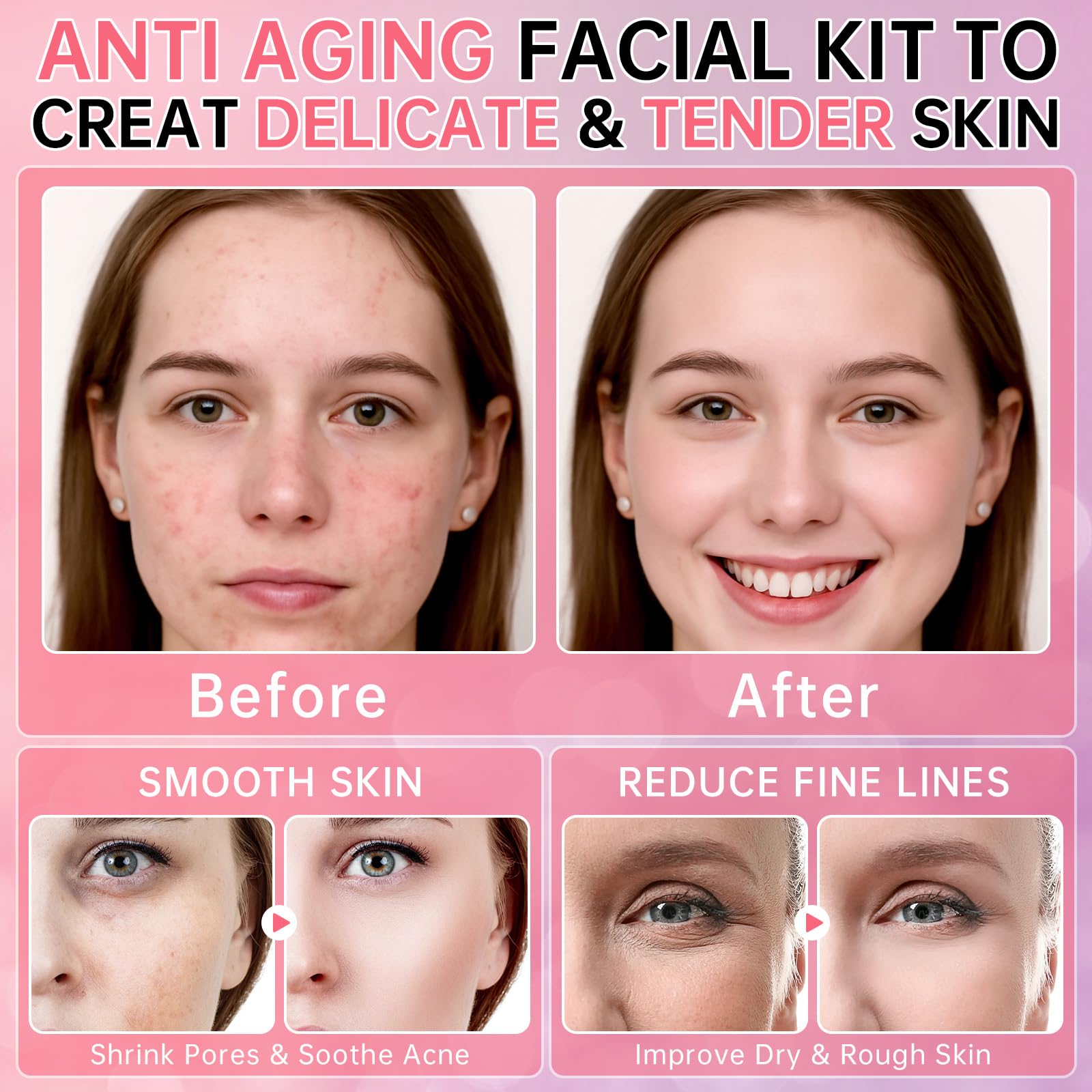 Mopayzer Collagen Sakura toner swatch on skin promotes balanced moisture.