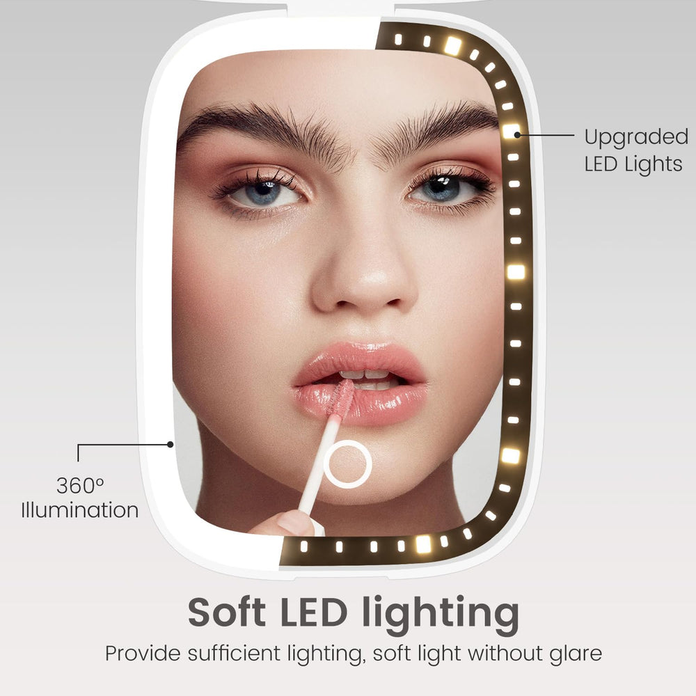 Mopis full-angle LED ring delivers even face illumination.