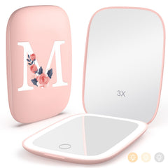 Mopis letter M mirror front view with personalized charm for gifting use
