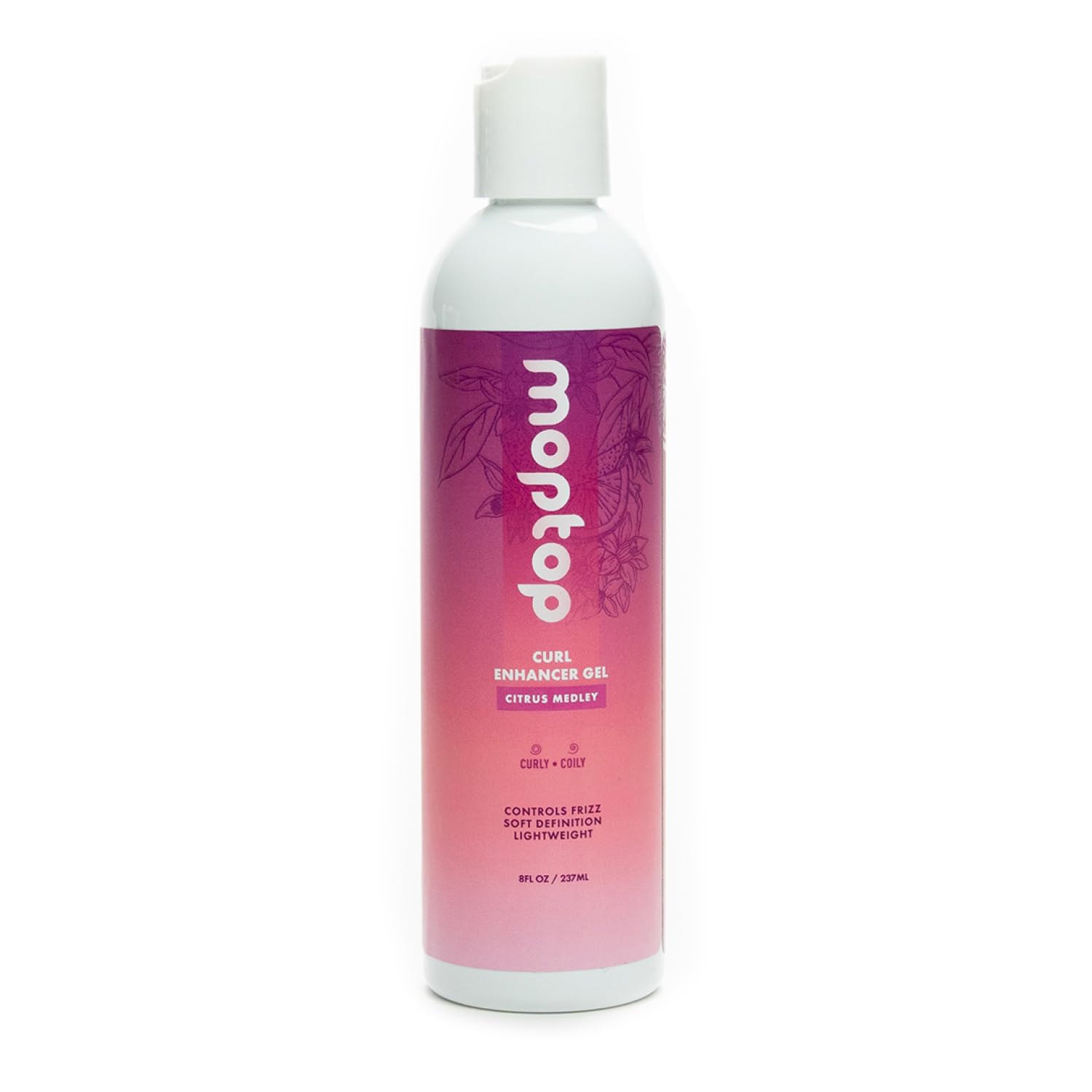 MopTop Curl Enhancer Gel bottle front view for frizz control