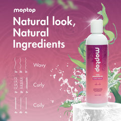 MopTop Curl Enhancer Gel texture on hand for natural definition