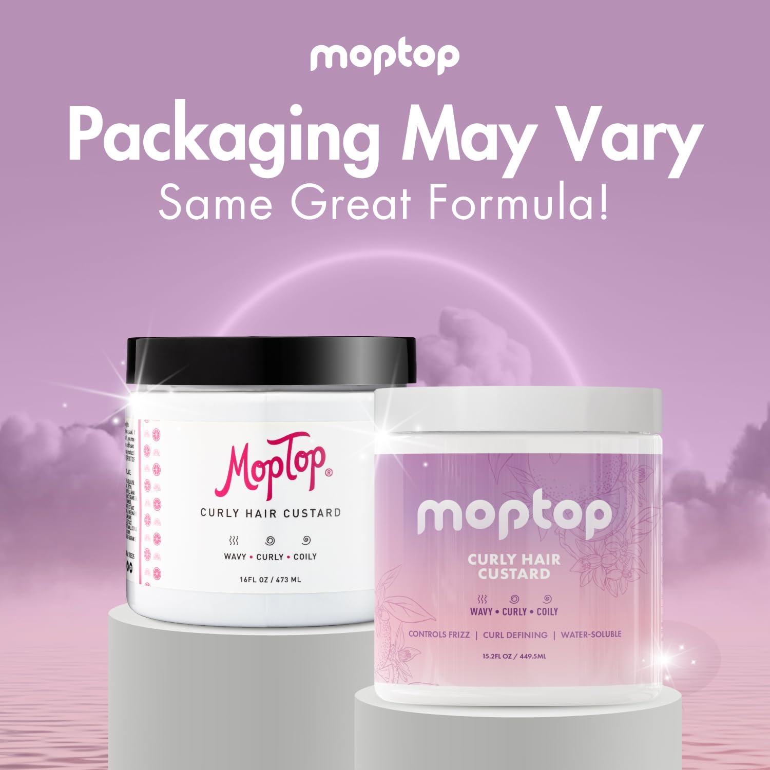 MopTop Curly Hair Gel Custard defining waves, coils, and spirals