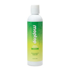 MopTop Gentle Shampoo bottle shows a sulfate-free, daily cleansing formula for all hair types.