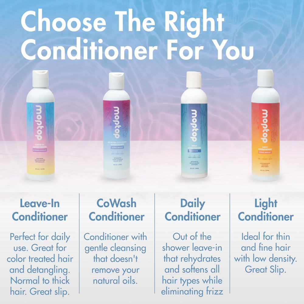 MopTop leave-in conditioner ingredients aloe honey coconut for nourished shine.