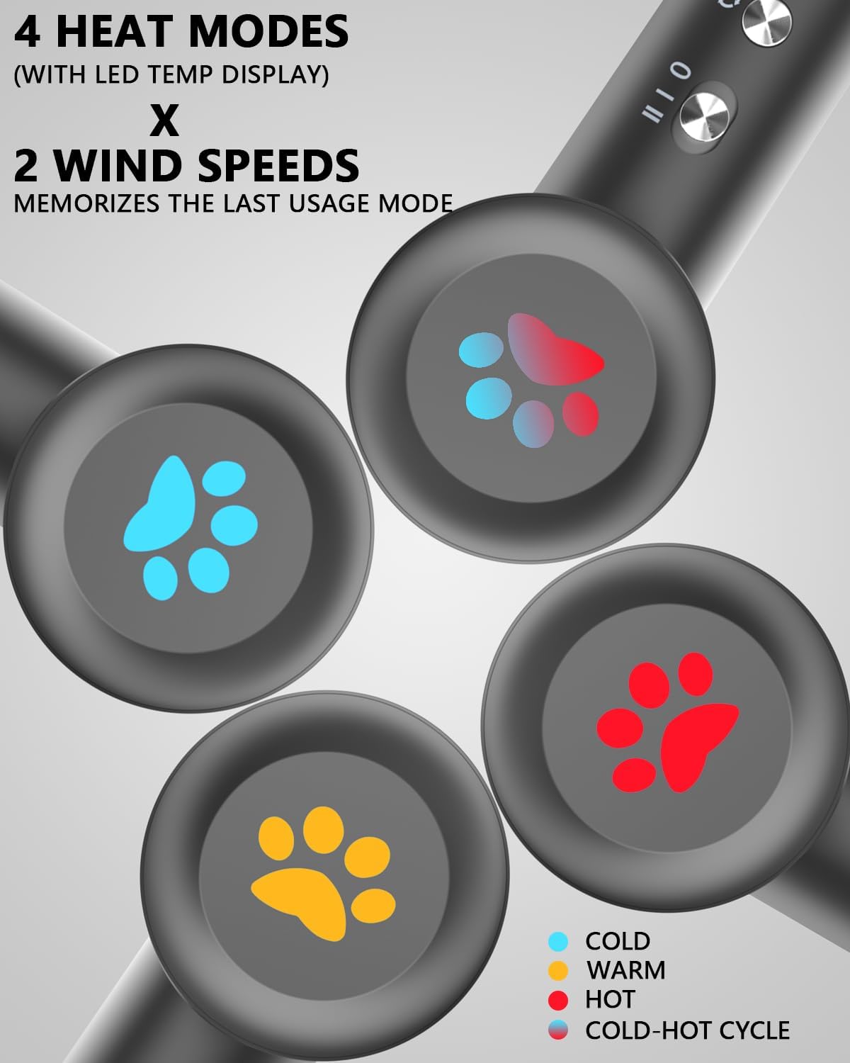 Morecoo hair dryer 360-degree magnetic nozzle enables precise travel styling.