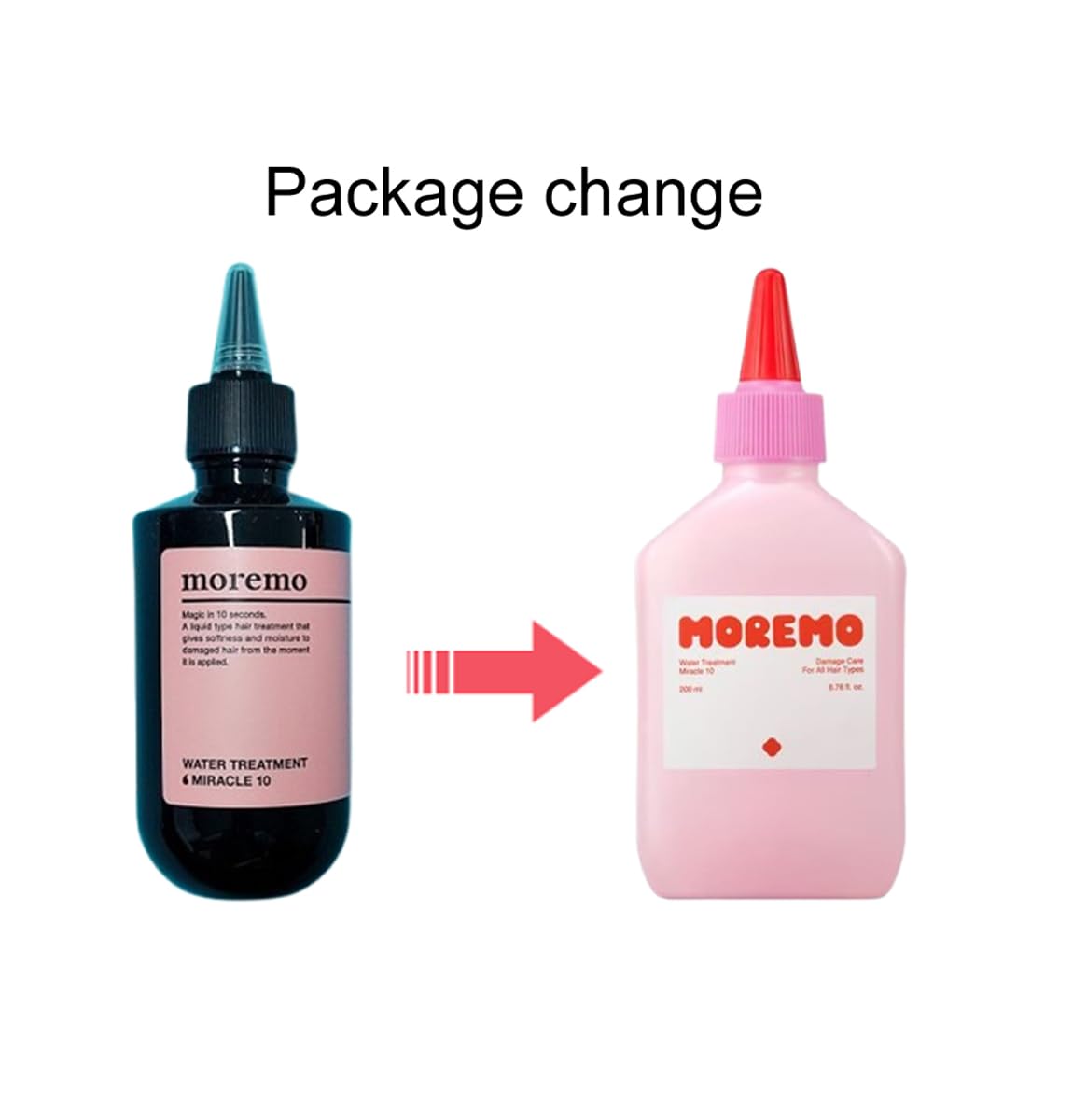 MOREMO Water Treatment Miracle 10 ends look softer after use, indicating improved manageability