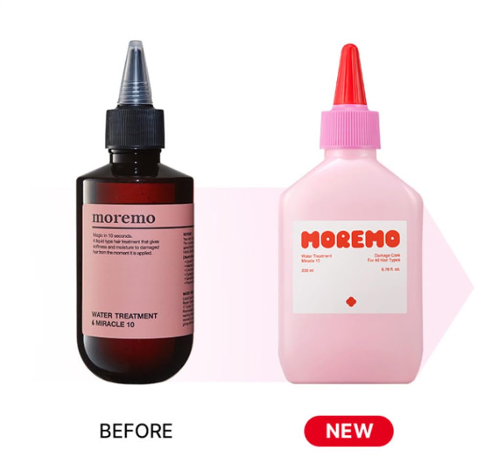 MOREMO Water Treatment Miracle 10 hair application image demonstrates even distribution on damp strands