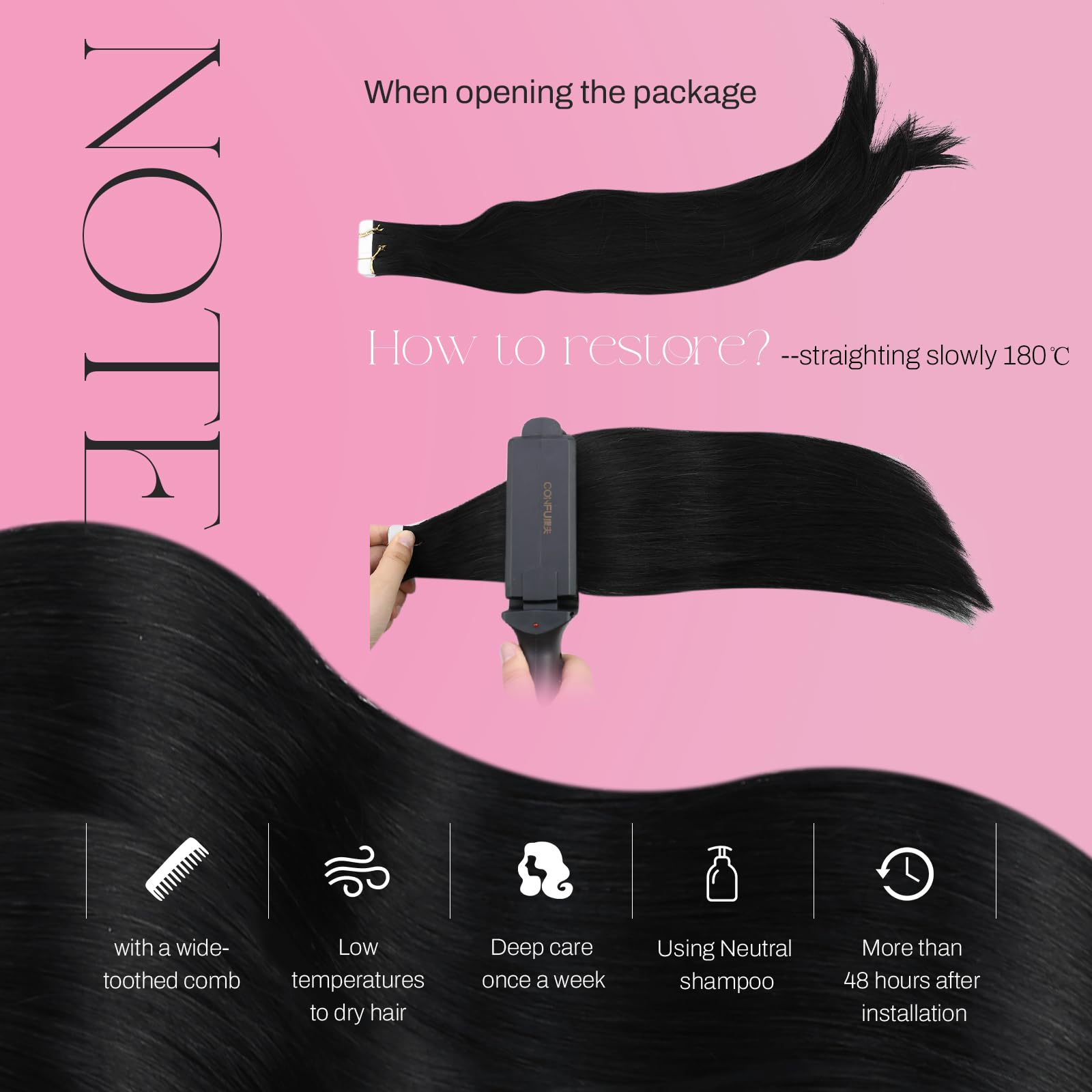 Moresoo wedding-look extensions provide subtle volume for formal styles.